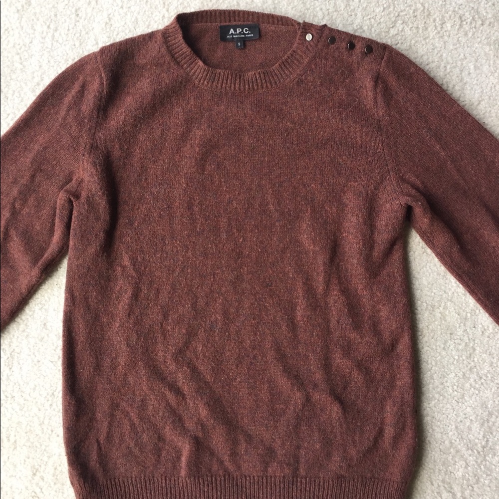 ✨SOLD✨ APC Button Shoulder Sweater Sz Small